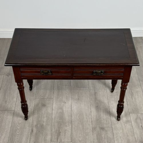 ANTIQUE 20TH CENTURY WRITING TABLE IN MAHOGANY - ADDITIONAL PHOTO 8