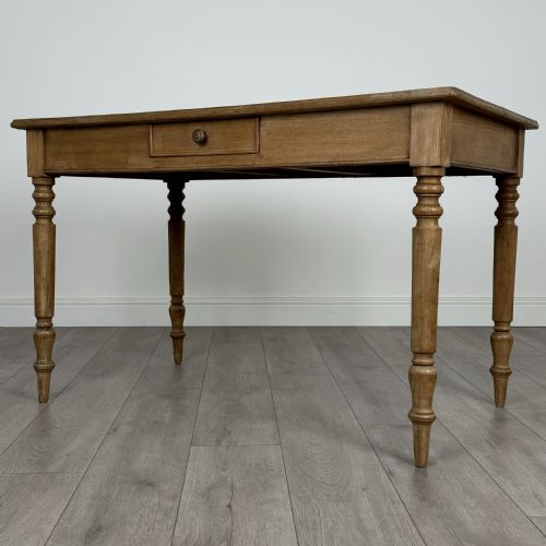 ANTIQUE 20TH CENTURY ASH WRITING TABLE OF GOOD QUALITY - ADDITIONAL PHOTO 1