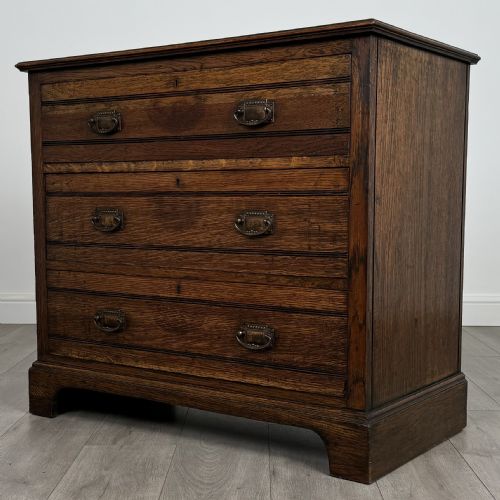 ANTIQUE 19TH CENTURY GOOD QUALITY CHEST OF DRAWERS IN OAK - ADDITIONAL PHOTO 1