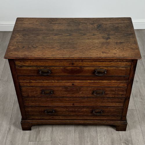 ANTIQUE 19TH CENTURY GOOD QUALITY CHEST OF DRAWERS IN OAK - ADDITIONAL PHOTO 8