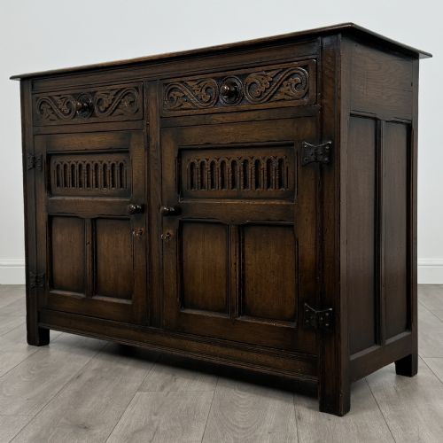 ANTIQUE 20TH CENTURY GOOD QUALITY SIDEBOARD IN OAK - ADDITIONAL PHOTO 2