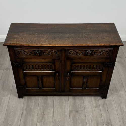 ANTIQUE 20TH CENTURY GOOD QUALITY SIDEBOARD IN OAK - ADDITIONAL PHOTO 9