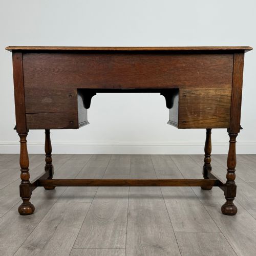 ANTIQUE 20TH CENTURY JACOBEAN STYLE DESK IN OAK - ADDITIONAL PHOTO 4