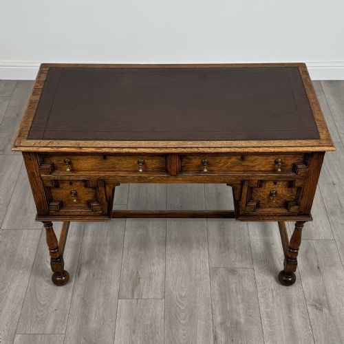 ANTIQUE 20TH CENTURY JACOBEAN STYLE DESK IN OAK - ADDITIONAL PHOTO 8
