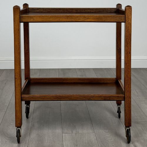 antique 20th century good quality tea trolley in oak - CATEGORY: ANTIQUE MISCELLANEOUS - DATED EDWARDIAN