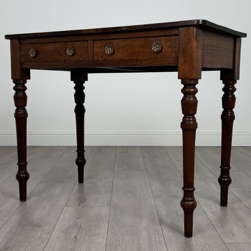 ANTIQUE 19TH CENTURY WRITING TABLE IN OAK - ADDITIONAL PHOTO 1
