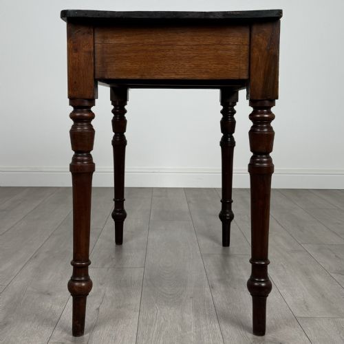 ANTIQUE 19TH CENTURY WRITING TABLE IN OAK - ADDITIONAL PHOTO 2