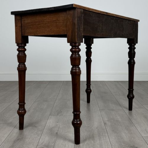 ANTIQUE 19TH CENTURY WRITING TABLE IN OAK - ADDITIONAL PHOTO 3