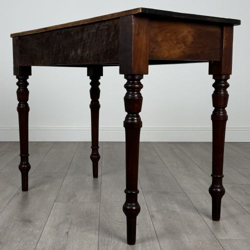 ANTIQUE 19TH CENTURY WRITING TABLE IN OAK - ADDITIONAL PHOTO 5
