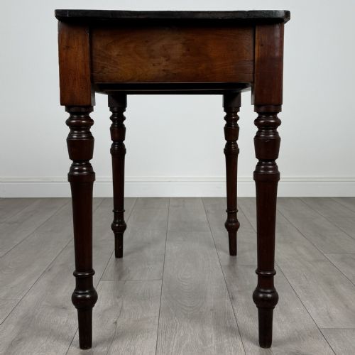 ANTIQUE 19TH CENTURY WRITING TABLE IN OAK - ADDITIONAL PHOTO 6