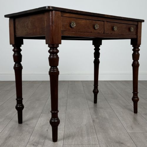 ANTIQUE 19TH CENTURY WRITING TABLE IN OAK - ADDITIONAL PHOTO 7