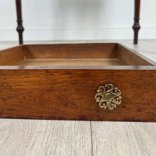 ANTIQUE 19TH CENTURY WRITING TABLE IN OAK - ADDITIONAL PHOTO 10