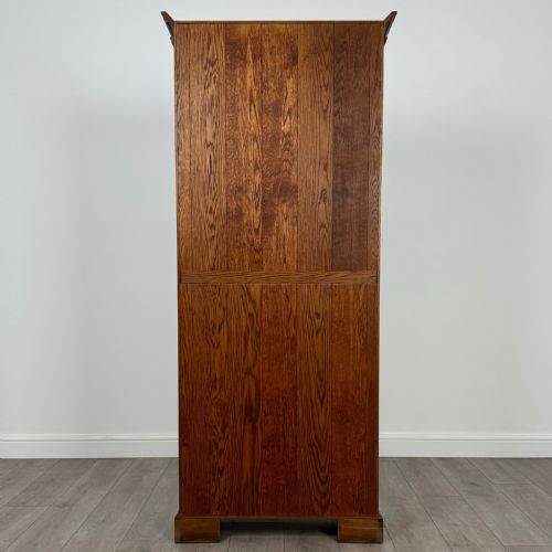 VINTAGE 20TH CENTURY FINE QUALITY OPEN BOOKCASE IN OAK - ADDITIONAL PHOTO 4