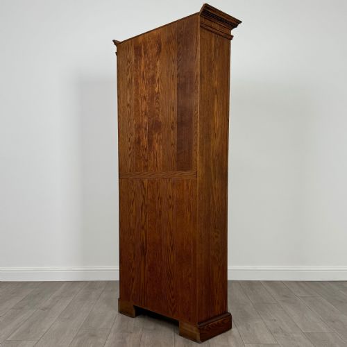 VINTAGE 20TH CENTURY FINE QUALITY OPEN BOOKCASE IN OAK - ADDITIONAL PHOTO 5