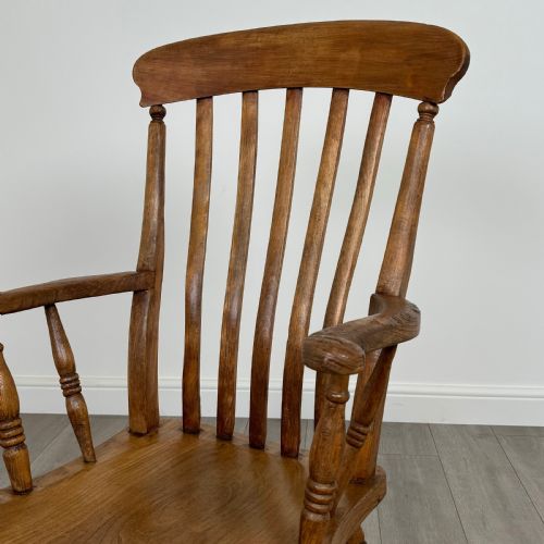 ANTIQUE 19TH CENTURY WINDSOR ARMCHAIR IN OAK - ADDITIONAL PHOTO 8
