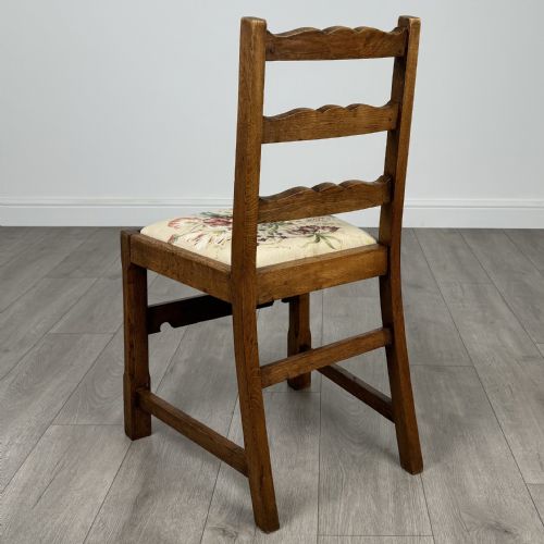 ANTIQUE 20TH CENTURY SET OF 4 GOOD QUALITY OAK DINING CHAIRS - ADDITIONAL PHOTO 2