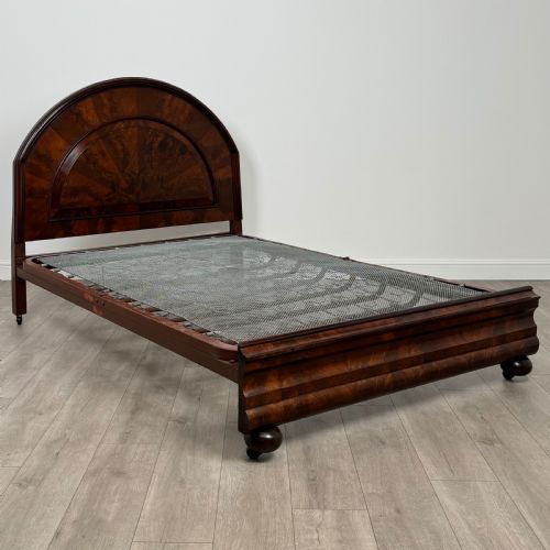 ANTIQUE 19TH CENTURY GOOD QUALITY DOUBLE BED IN MAHOGANY - ADDITIONAL PHOTO 1