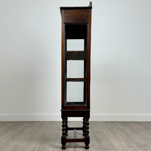 ANTIQUE 20TH CENTURY BARLEY TWIST CABINET IN OAK - ADDITIONAL PHOTO 3