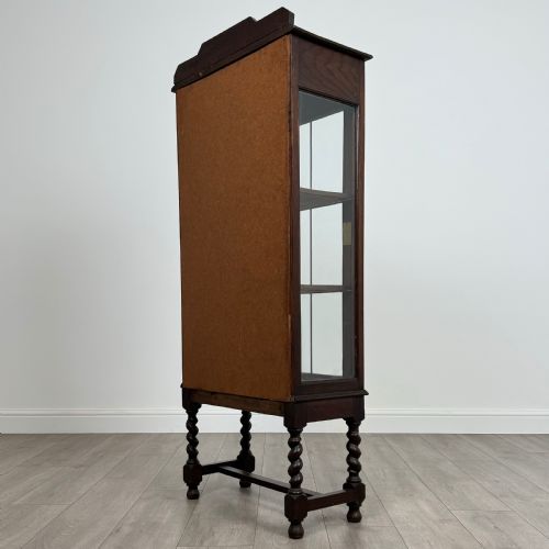 ANTIQUE 20TH CENTURY BARLEY TWIST CABINET IN OAK - ADDITIONAL PHOTO 6