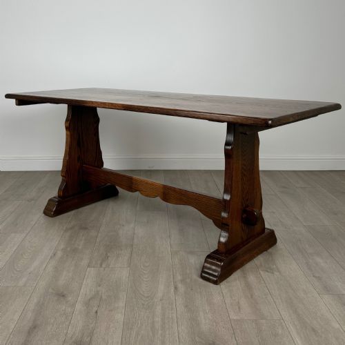antique 20th century good quality dining table in oak - CATEGORY: ANTIQUE TABLES - DATED EDWARDIAN