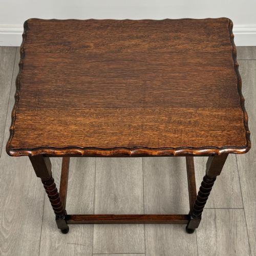 ANTIQUE 20TH CENTURY GOOD QUALITY SIDE TABLE IN OAK - ADDITIONAL PHOTO 8