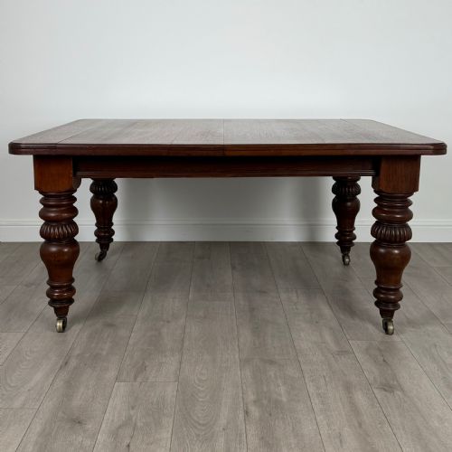ANTIQUE 19TH CENTURY EXTENDING DINING TABLE IN OAK - ADDITIONAL PHOTO 5