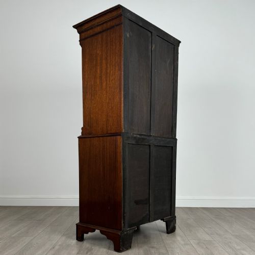 ANTIQUE 20TH CENTURY SMALL CHEST ON CHEST IN MAHOGANY - ADDITIONAL PHOTO 3
