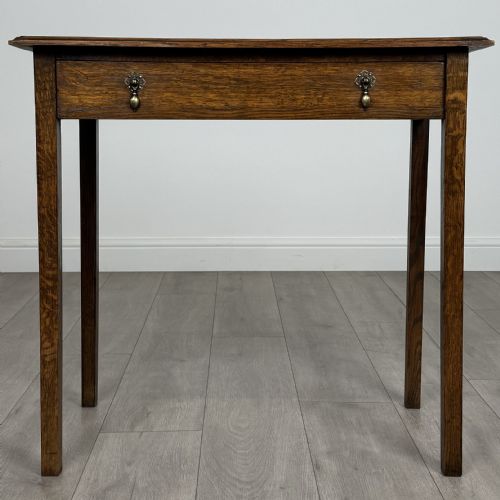 antique 18th century good quality small oak writing table - CATEGORY: ANTIQUE TABLES - DATED GEORGIAN