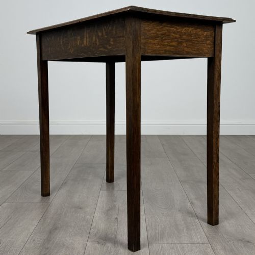 ANTIQUE 18TH CENTURY GOOD QUALITY SMALL OAK WRITING TABLE - ADDITIONAL PHOTO 5