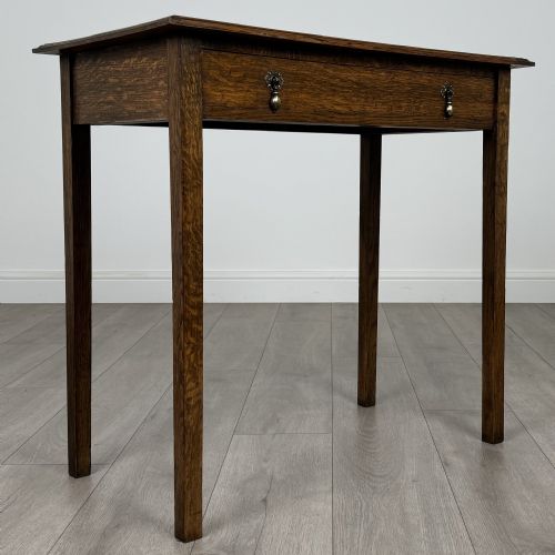 ANTIQUE 18TH CENTURY GOOD QUALITY SMALL OAK WRITING TABLE - ADDITIONAL PHOTO 7