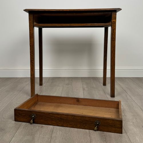 ANTIQUE 18TH CENTURY GOOD QUALITY SMALL OAK WRITING TABLE - ADDITIONAL PHOTO 9