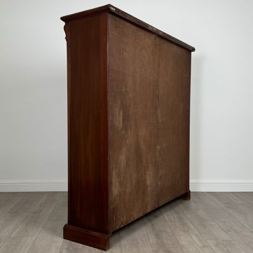 ANTIQUE 20TH CENTURY LARGE OPEN BOOKCASE IN MAHOGANY - ADDITIONAL PHOTO 3