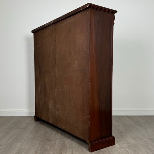 ANTIQUE 20TH CENTURY LARGE OPEN BOOKCASE IN MAHOGANY - ADDITIONAL PHOTO 5