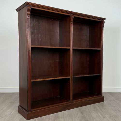 ANTIQUE 20TH CENTURY LARGE OPEN BOOKCASE IN MAHOGANY - ADDITIONAL PHOTO 7