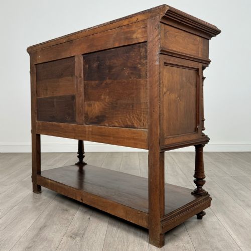 ANTIQUE 19TH CENTURY FRENCH MARBLE TOP BUFFET IN WALNUT - ADDITIONAL PHOTO 6