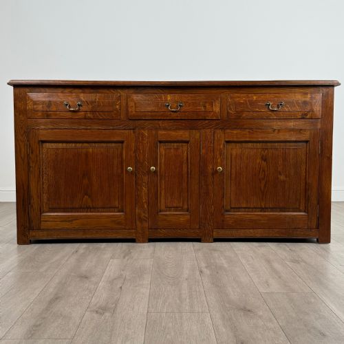 antique 20th century fine quality dresser base in oak - CATEGORY: ANTIQUE SIDEBOARDS - DATED EDWARDIAN