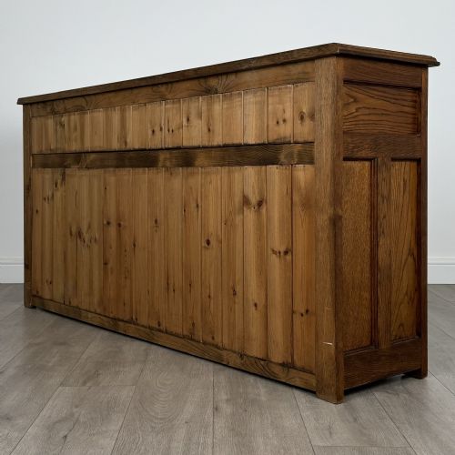 ANTIQUE 20TH CENTURY FINE QUALITY DRESSER BASE IN OAK - ADDITIONAL PHOTO 6