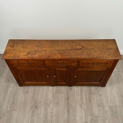 ANTIQUE 20TH CENTURY FINE QUALITY DRESSER BASE IN OAK - ADDITIONAL PHOTO 9