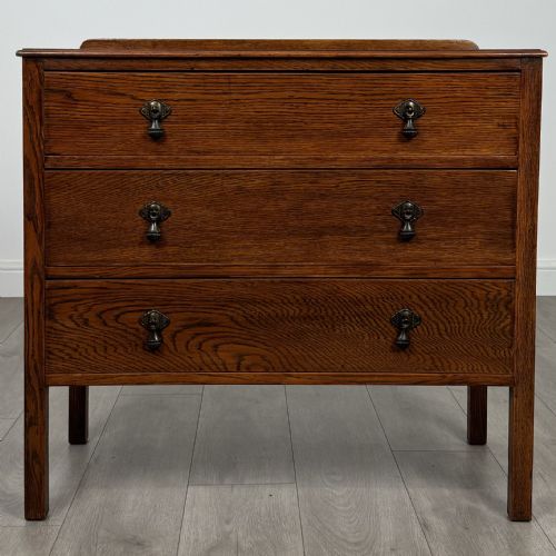 antique 20th century golden oak chest of drawers - CATEGORY: ANTIQUE CHEST OF DRAWERS - DATED EDWARDIAN