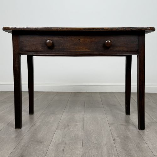antique 18th century good quality writing table in oak - CATEGORY: ANTIQUE TABLES - DATED GEORGIAN