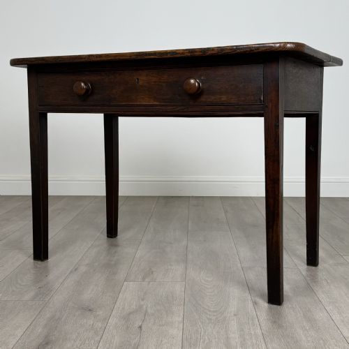 ANTIQUE 18TH CENTURY GOOD QUALITY WRITING TABLE IN OAK - ADDITIONAL PHOTO 1
