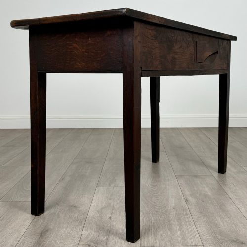 ANTIQUE 18TH CENTURY GOOD QUALITY WRITING TABLE IN OAK - ADDITIONAL PHOTO 3