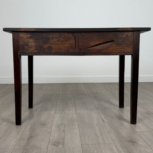 ANTIQUE 18TH CENTURY GOOD QUALITY WRITING TABLE IN OAK - ADDITIONAL PHOTO 4