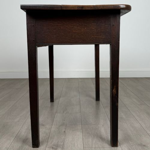 ANTIQUE 18TH CENTURY GOOD QUALITY WRITING TABLE IN OAK - ADDITIONAL PHOTO 6