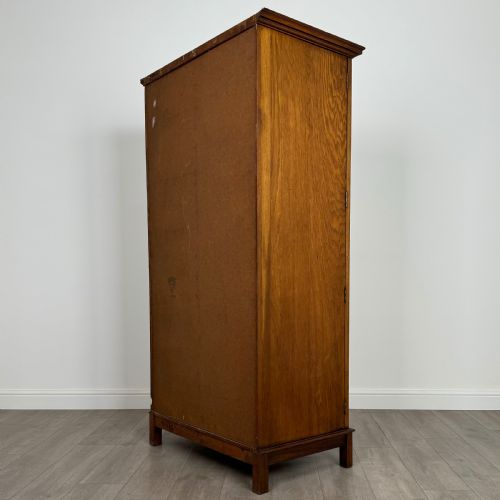 ANTIQUE 20TH CENTURY GOOD QUALITY FITTED WARDROBE IN OAK - ADDITIONAL PHOTO 7