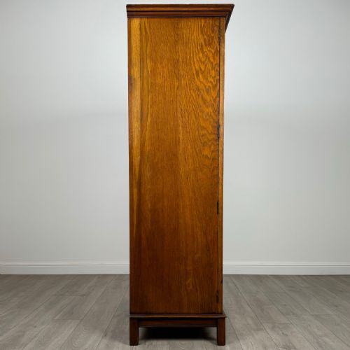ANTIQUE 20TH CENTURY GOOD QUALITY FITTED WARDROBE IN OAK - ADDITIONAL PHOTO 8