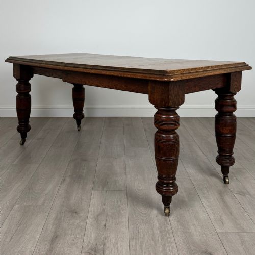 antique 19th century rare oak dining table of small proportions - CATEGORY: ANTIQUE TABLES - DATED VICTORIAN