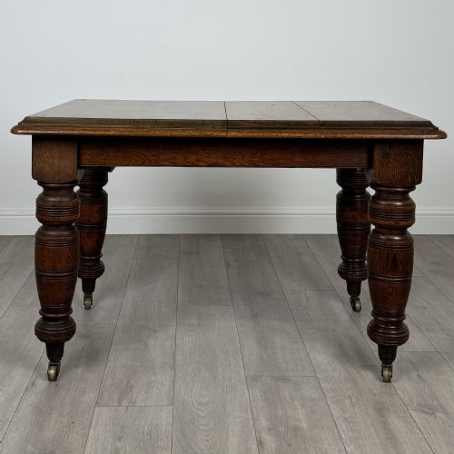 ANTIQUE 19TH CENTURY RARE OAK DINING TABLE OF SMALL PROPORTIONS - ADDITIONAL PHOTO 5