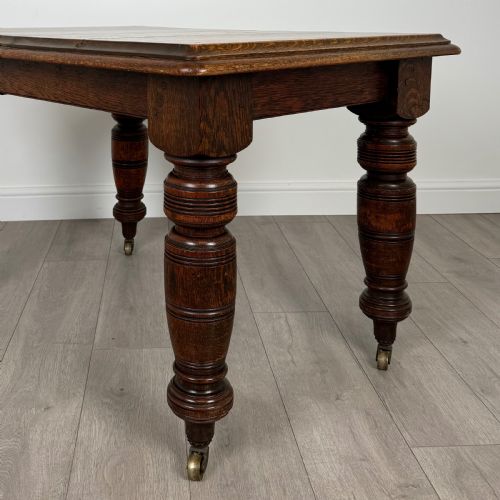 ANTIQUE 19TH CENTURY RARE OAK DINING TABLE OF SMALL PROPORTIONS - ADDITIONAL PHOTO 7