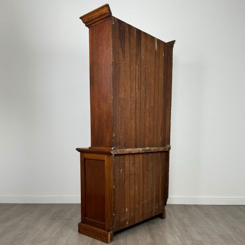 ANTIQUE 20TH CENTURY FINE QUALITY BOOKCASE IN OAK - ADDITIONAL PHOTO 5
